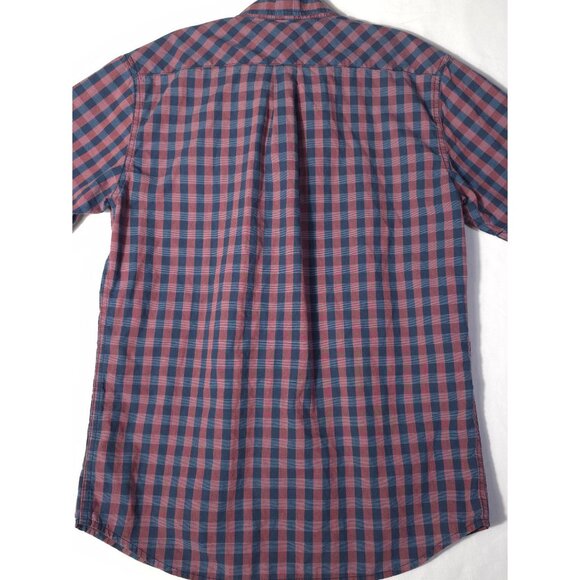 Levi's Short Sleeve Men's Medium Casual Shirts Red & Blue Checkered - Picture 5 of 8